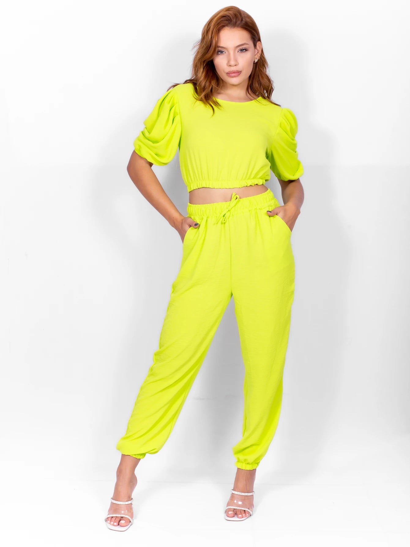 Conjunto manga princesa calça jogger