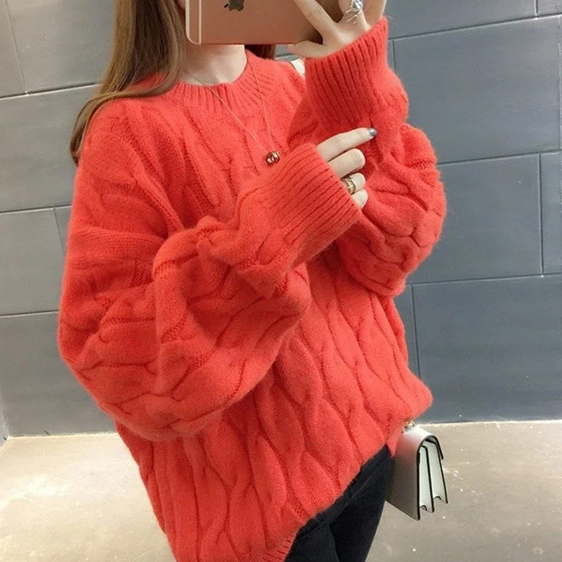 Blusa de lã gola redonda