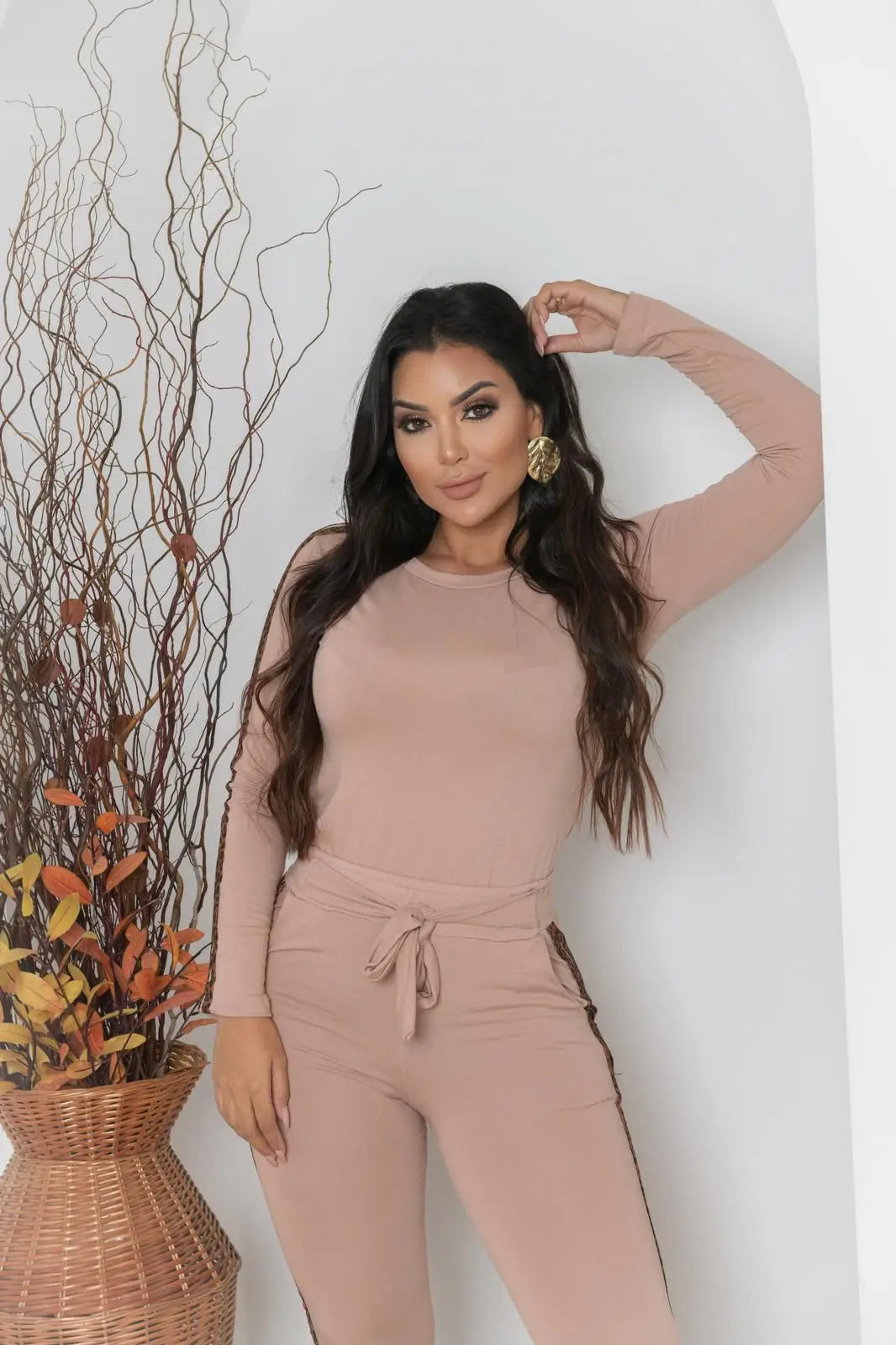 Conjunto Calça Malha e Blusa Manga Longa