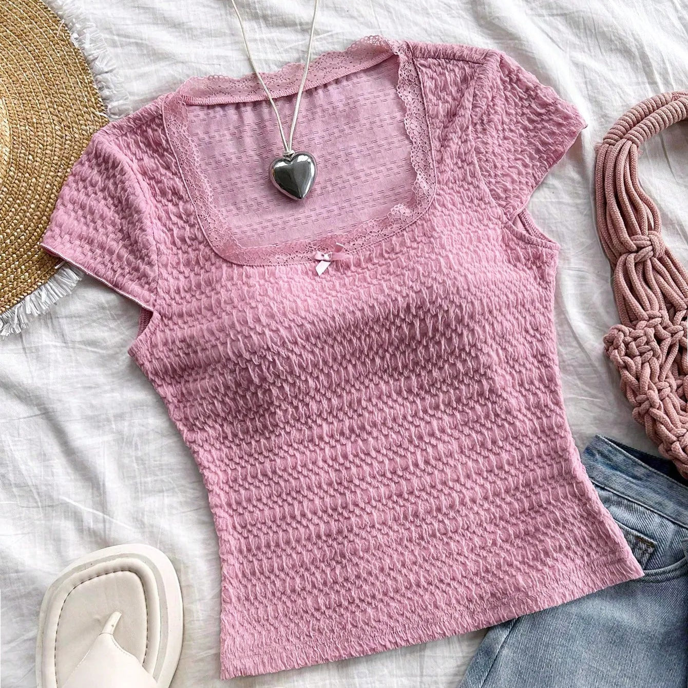 Blusa de manga curta verão