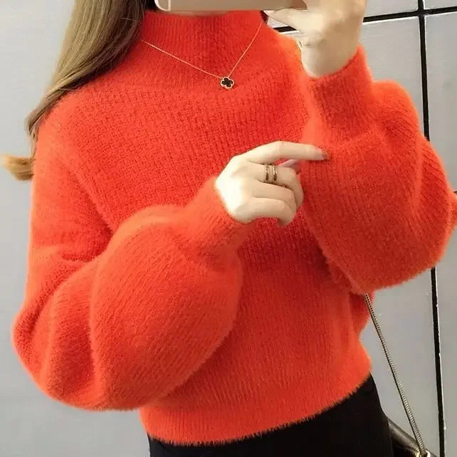 Blusa de lã manga lanterna