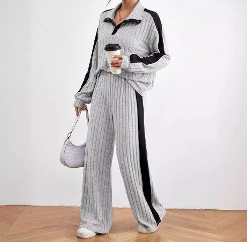 Conjunto feminino de malha solta
