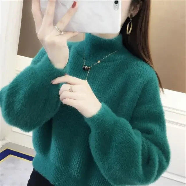 Blusa de lã manga lanterna