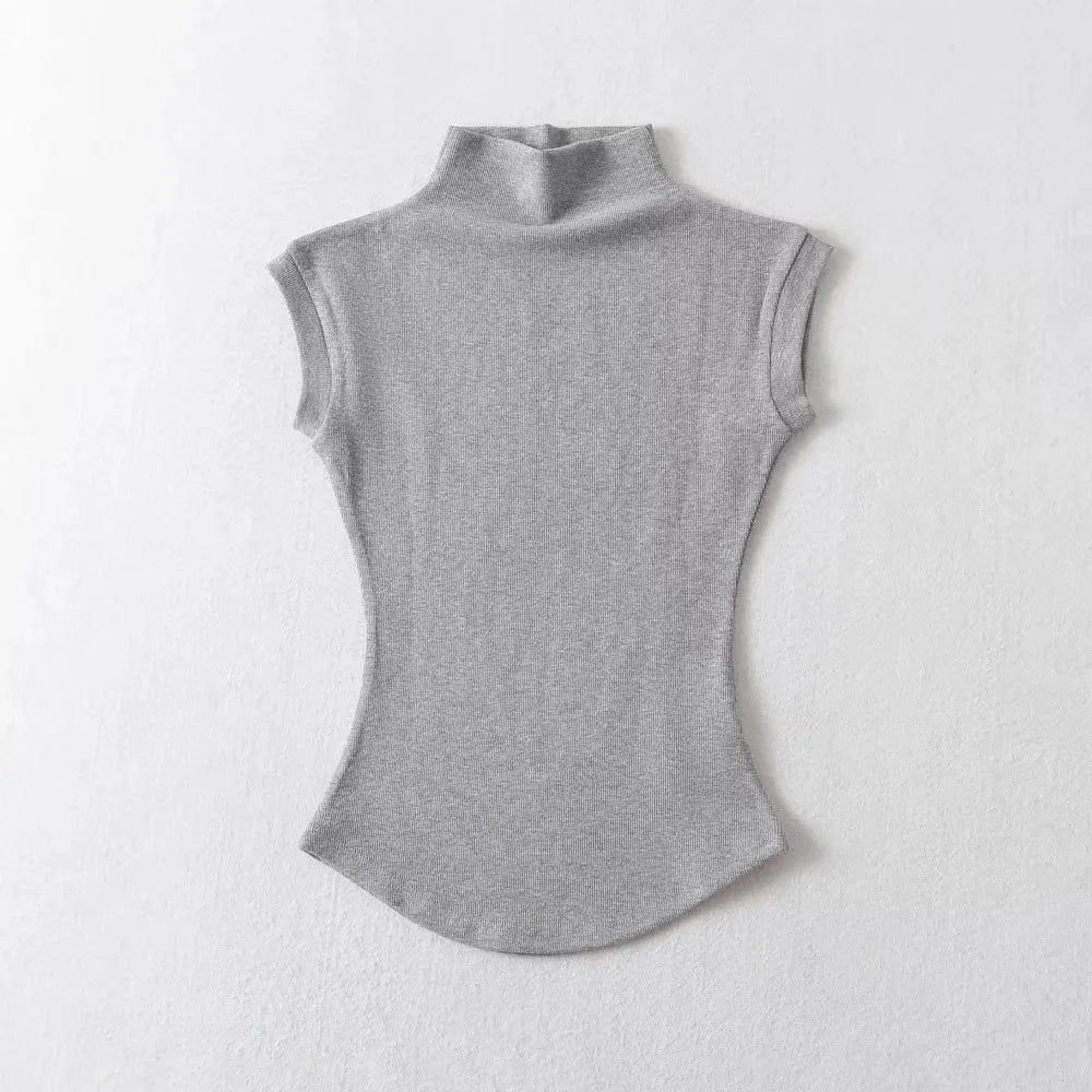 Blusa feminina de verão gola alta