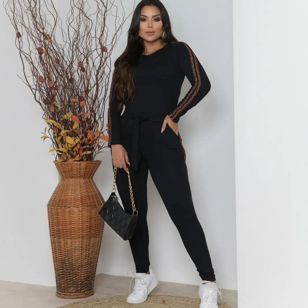 Conjunto Calça Malha e Blusa Manga Longa