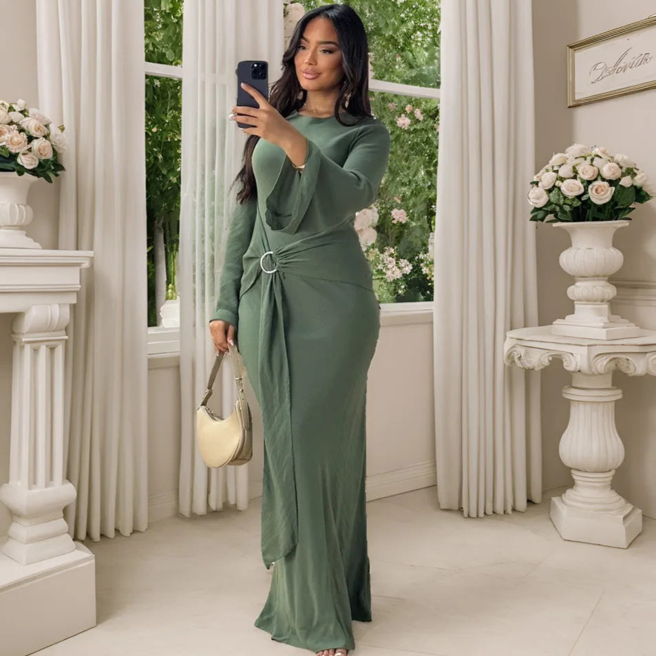 Vestido longo elegante feminino