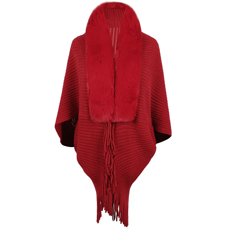 Cardigã feminino com gola teddy