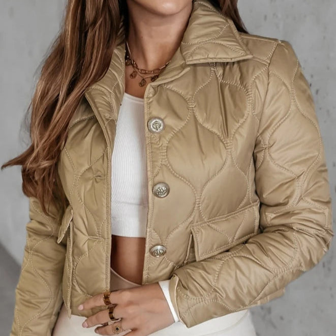 Jaqueta feminina puffer acolchoada