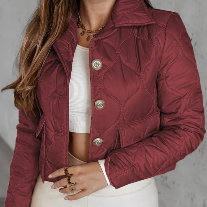 Jaqueta feminina puffer acolchoada