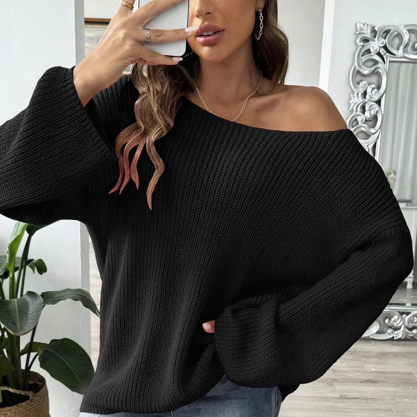Blusa tricot manga longa