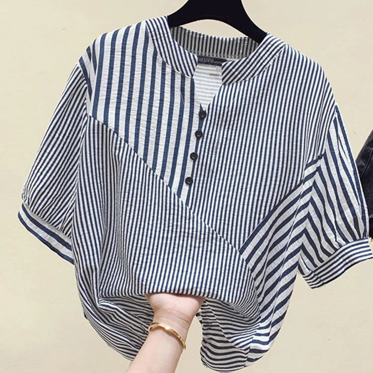 Camisa Listrada Elegante de Verão