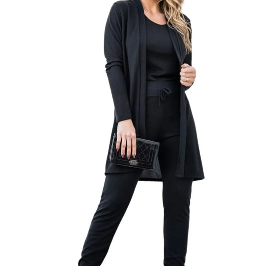 Conjunto cardigan skinny Pange kimono e regata