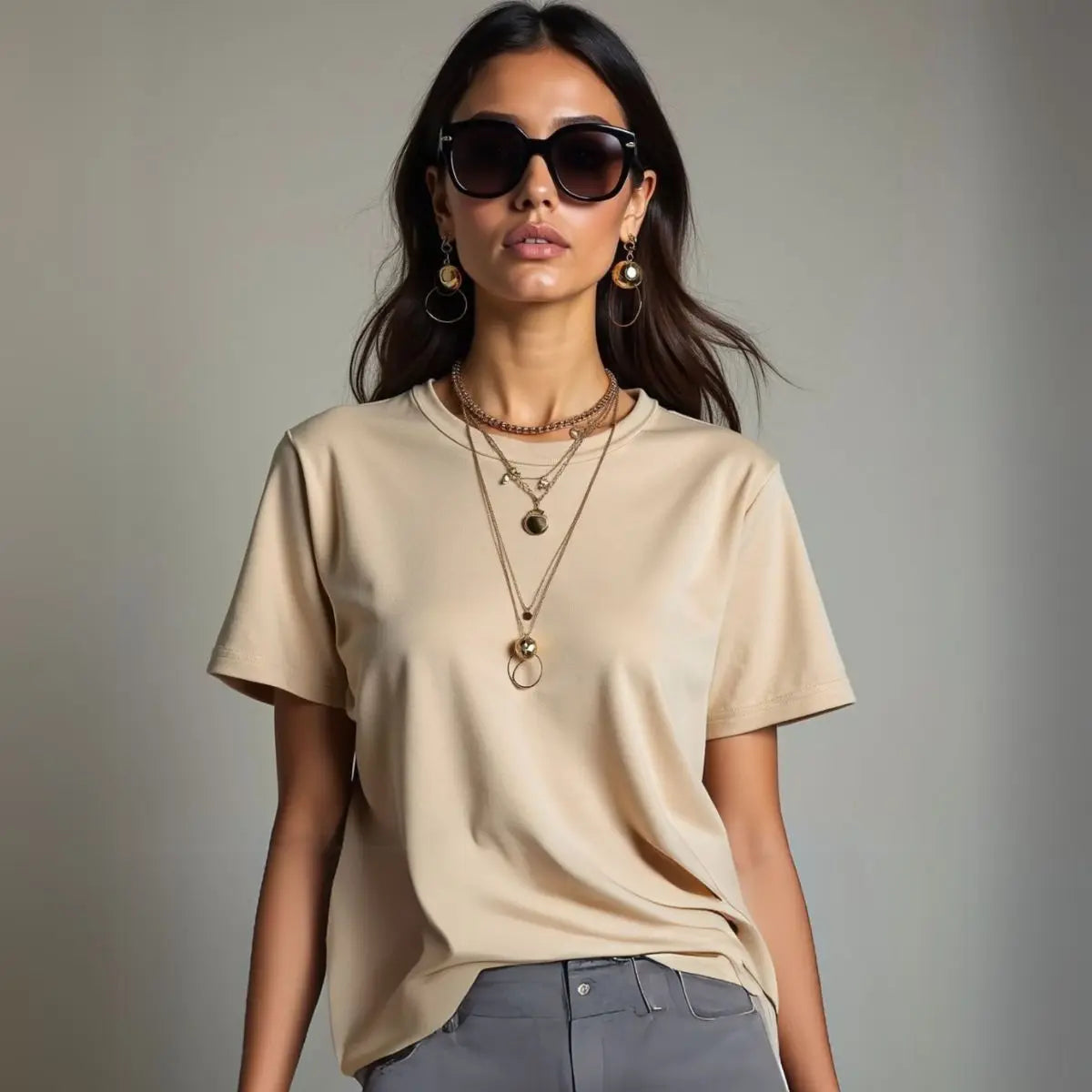 Camiseta Feminina Básica 100% algodão Lisa