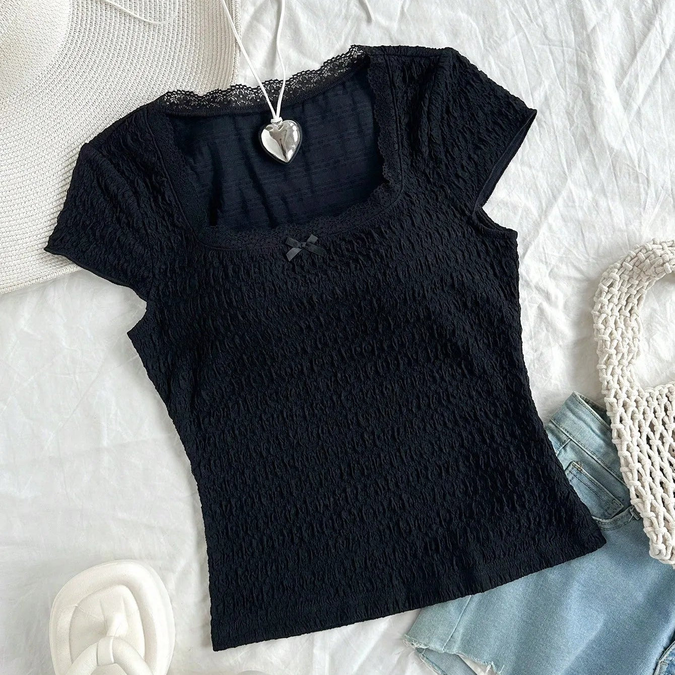 Blusa de manga curta verão