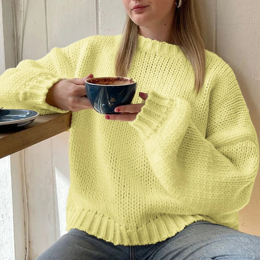 Blusa manga longa e gola redonda