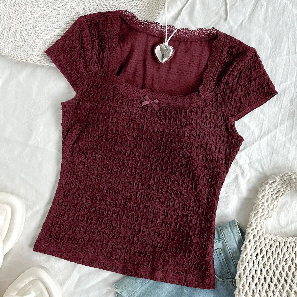 Blusa de manga curta verão