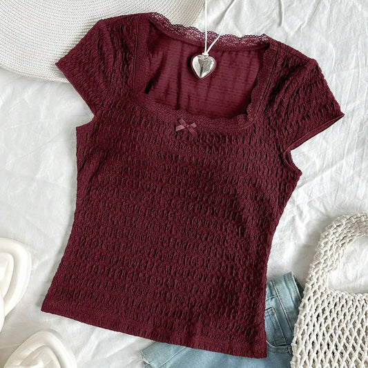 Blusa de manga curta verão