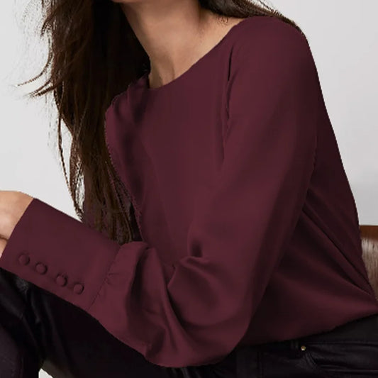 Camisa feminina manga longa