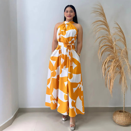 Vestido feminino de verão, casual, confortável e com modelagem solta